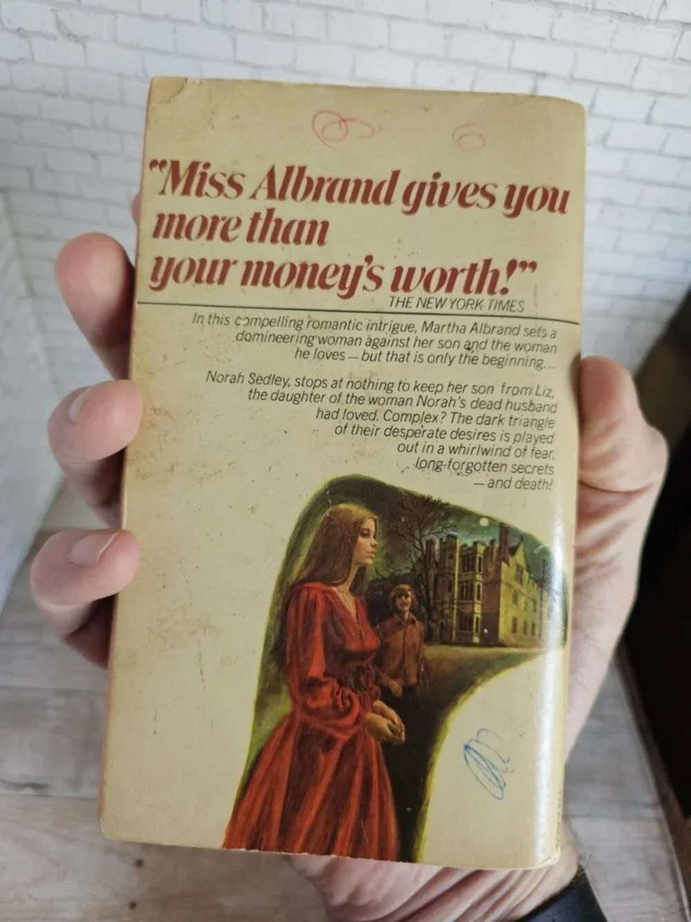 Vintage Whispering Hill Martha Albrand 1972 Gothic Romance Paperback Avon